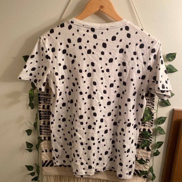 Ted Baker London ladies size 1 small white Tshirt with black spots - Picture 8 of 9